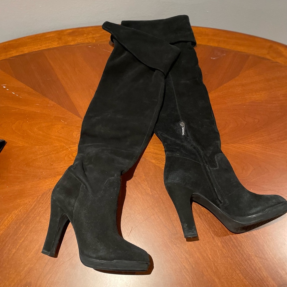 Geox Black Over the Knee Boots
